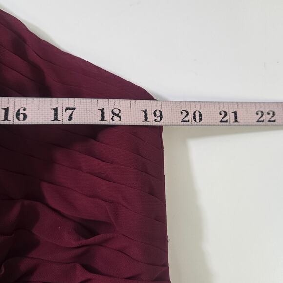 AW BRIDAL 16 2X plus burgundy Aderes bridesmaid formal party maxi dress NEW B135 - Picture 6 of 10